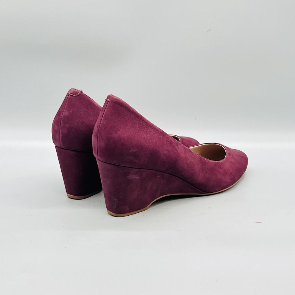 Cole Haan Shoes Womens 9 Purple Suede Waterproof Grand OS Wedge Pumps Round Toe - Picture 7 of 11